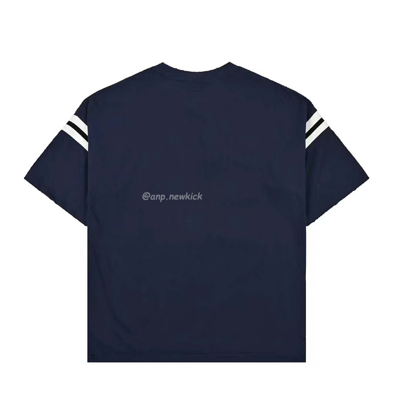 Dior Wide Body Bamboo Pure Cotton Plain Weave Fabric T Shirt White Navy (3) - www.newkick.vip